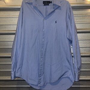 Ralph Lauren Men's Blue Gingham Shirt